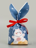 Пакет полиэтиленовый подарочный с ушками «Мишка на луне», 13×23 см - Фото 5