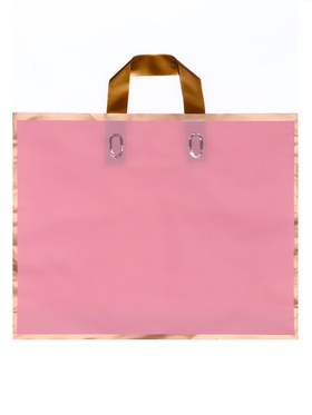 Пакет с петлевой ручкой розовый 40?31?8 см 80 мкм (комплект 50 шт)