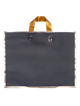 Пакет с петлевой ручкой черный 40?31?8 см 80 мкм (комплект 50 шт)