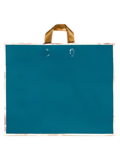 Пакет полиэтиленовый с петлевой ручкой, синий, 50×41×10 см, 80 мкм
