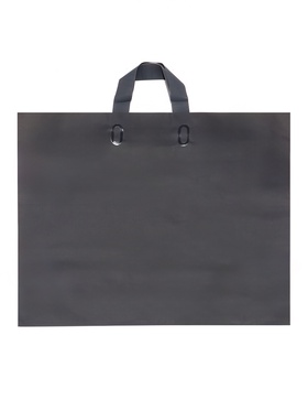 Пакет с петлевой ручкой черный 45?35?8 см 80 мкм (комплект 50 шт)