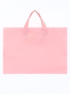 Пакет с петлевой ручкой розовый 35?25?8 см 80 мкм (комплект 50 шт)