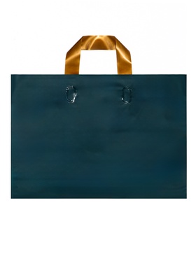 Пакет с петлевой ручкой, зеленый, 35?25?8 см 80 мкм (комплект 50 шт)