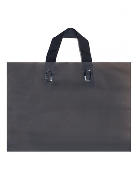 Пакет с петлевой ручкой черный 35?25?8 см 80 мкм (комплект 50 шт)