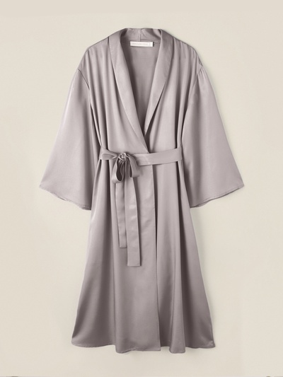 Халат женский SL HOME, размер S, модал, серо-бежевый