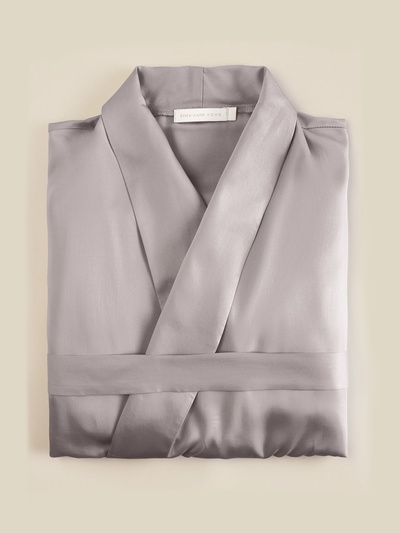 Халат женский SL HOME, размер S, модал, серо-бежевый