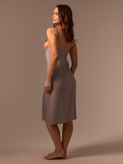 Сорочка ночная женская SL HOME Modal Home, размер L, серо-бежевая