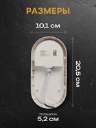 Светильник светодиодный герметичный, 18 Вт, IP54, 4000К, 220 В, овал, белый - Фото 2