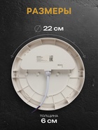 Светильник светодиодный герметичный, 24 Вт, IP54, 4000К, 220 В, круг, белый - Фото 2