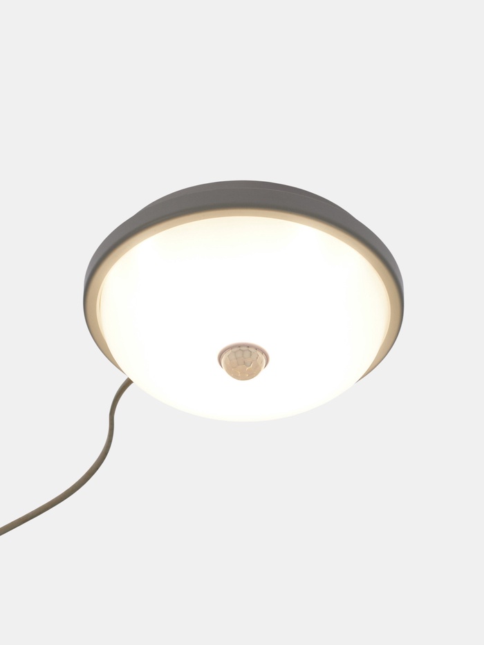 Светильник светодиодный герметичный, с датчиком движения, 15 Вт, IP54, 4000K, 220 В, круг - Фото 1