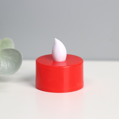 Светодиодные свечи, ночники LED RISALUX «Сделаем светлее» набор 4 шт., красные, RGB, 3.5×3.5×4 см