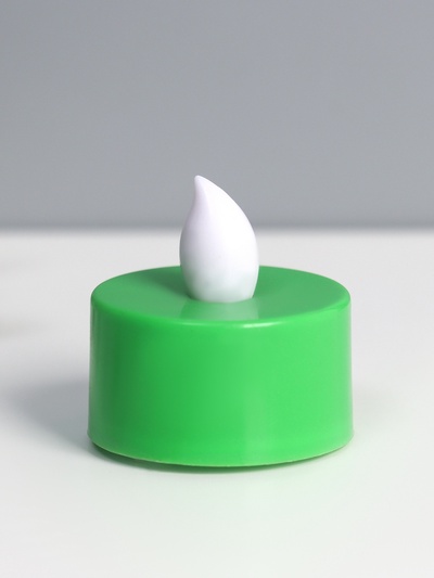 Светодиодные свечи, ночники LED RISALUX «Граффити» набор 4 шт., зелёные, RGB, 3.5×3.5×4 см