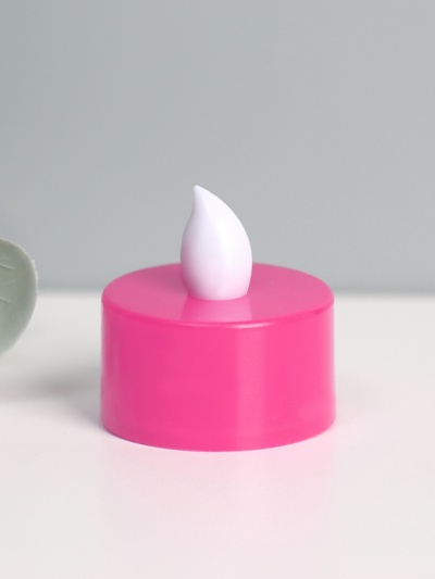 Светодиодные свечи, ночники LED RISALUX «Семейный очаг» набор 2 шт., розовые, RGB 3.5×3.5×4 см