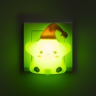Фигурка светящаяся RISALUX «Звездочка в колпаке», LED-ночник, 1 Вт, зелёный, 6.5×8×8.5 см 10771726