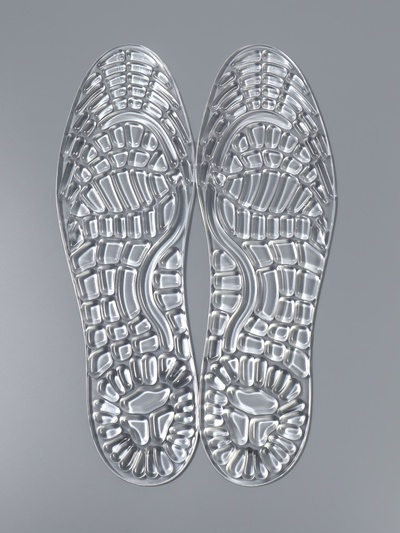 Стельки для обуви, универсальные, силиконовые, на клеевой основе, р-р RU до 41 (р-р Пр-ля до 40), 26.5 см, пара, прозрачные