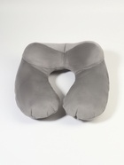Подушка надувная для шеи, дорожная, 31×31 см, серая - Фото 3