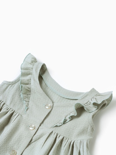 Платье для девочки, MINAKU: Cotton collection, оливковое, рост 116 см