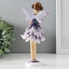 Фигурка полистоун «Девочка-бабочка в сиреневом платье, с птичкой на плече», 9.5×9×21 см - Фото 3