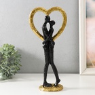 Фигурка полистоун «Абстракция. Поцелуй у сердца», золото с чёрным, 14.5×9×32 см - Фото 1