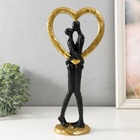 Фигурка полистоун «Абстракция. Поцелуй у сердца», золото с чёрным, 14.5×9×32 см - Фото 3
