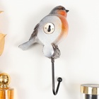 Настенный крючок декоративный «Снегирь», полистоун, лак, 12.5×6.5×19.5 см 10860024