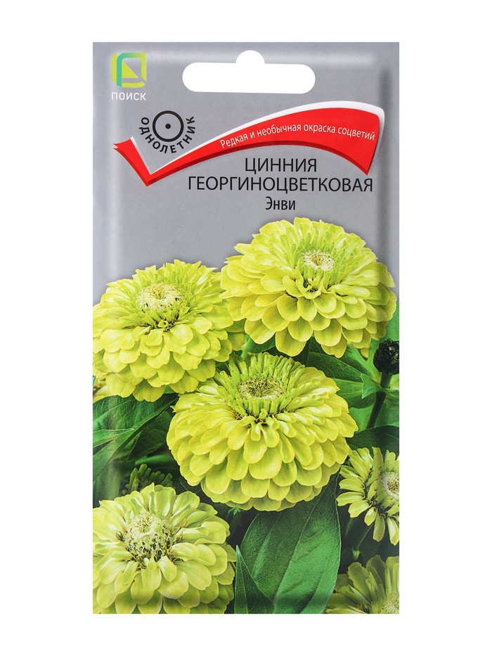 Семена цветов Цинния георгиноцветковая Энви (ЦВ) ("1) 0,4гр. - Фото 1