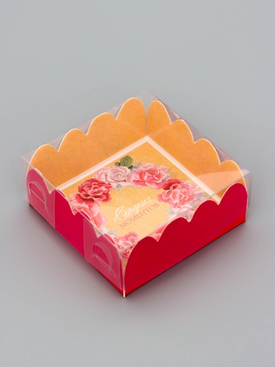 Коробка для печенья, «Сладких моментов», 7×7×3 см
