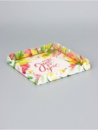 Коробка для печенья, «Тюльпаны», 21×21×3 см - Фото 2