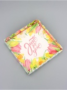 Коробка для печенья, «Тюльпаны», 21×21×3 см - Фото 3