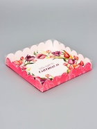 Коробка для печенья, «Тюльпаны», 18×18×3 см - Фото 2