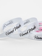 Лента атласная Handmade, 15 мм, 23±1 м, белая, чёрная - Фото 1