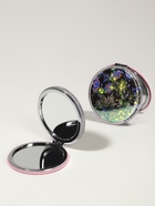 Зеркало складное «Цветы», d=7.2 см, с увеличением х2, чёрное, фиолетовое - Фото 1