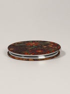 Зеркало складное «Орнамент», d=7.2 см, с увеличением х2, оранжевое (комплект 2 шт) - фото 32289627