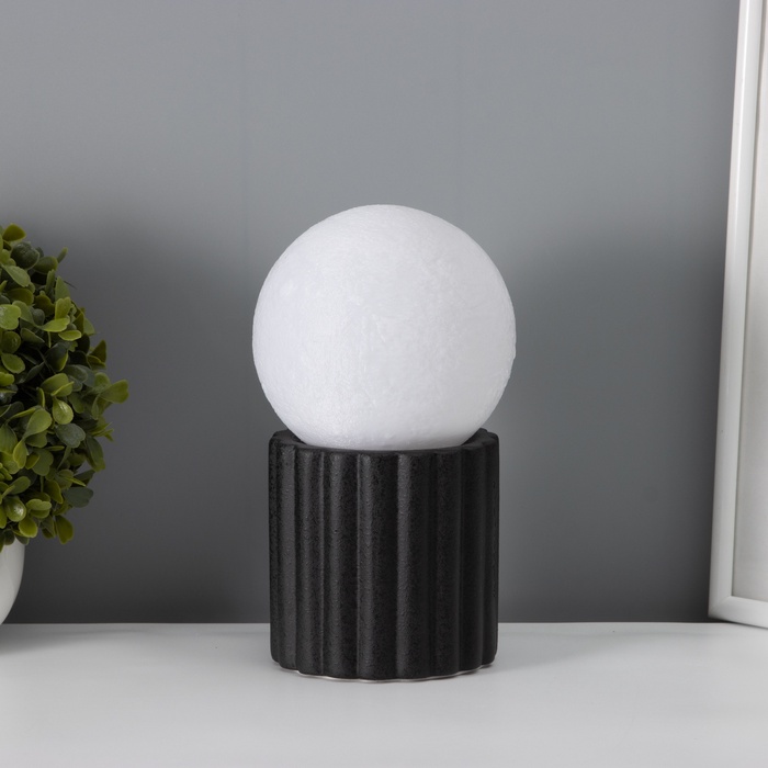 Лампа настольная «Луна»LED 1×40 Вт Е27 черный 11×11×21 см - Фото 1
