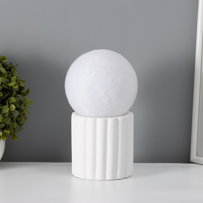 Лампа настольная «Луна»LED 1×40 Вт Е27 белый 12×12×21 см - Фото 1