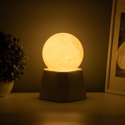 Лампа настольная «Полная луна»LED 1×40 Вт Е27 белый 12×12×21 см