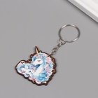 Брелок дерево "Семья единорогов" 4х4,2х0,3 см - фото 808606635