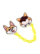 Значки на цепочке «Корги», 13×10 см, набор 2 шт. - Фото 3