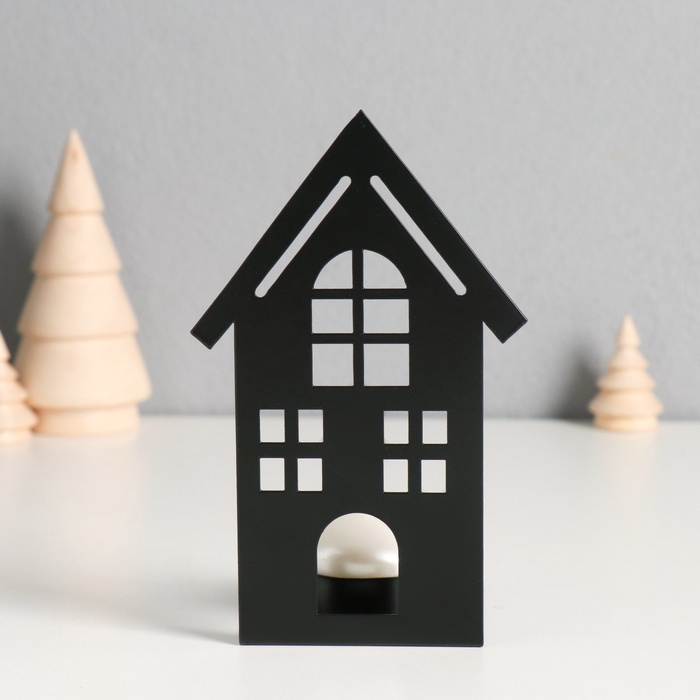 Металлический подсвечник на 1 свечу «Домик», d=4 см, 7×9×14.5 см - Фото 1