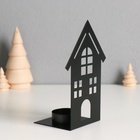 Металлический подсвечник на 1 свечу «Домик», d=4 см, 7×9×14.5 см - Фото 3