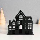 Металлический подсвечник на 2 свечи «Домики», d=4 см, 14.5×6×13 см - Фото 2