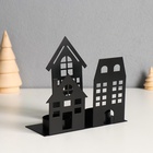 Металлический подсвечник на 2 свечи «Домики», d=4 см, 14.5×6×13 см - Фото 3