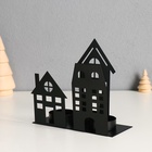 Металлический подсвечник на 2 свечи «Домики», d=4 см, 14.5×6×13 см - Фото 4