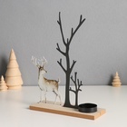 Подсвечник на 1 свечу «Олень у дерева», d=4 см, металл, дерево, 6×19×23.5 см - Фото 4