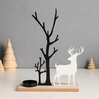 Подсвечник на 1 свечу «Олень у дерева», d=4 см, металл, дерево, 6×19×23.5 см - Фото 5