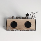 Подсвечник на 2 свечи «Олени и домика», d=4 см, металл, дерево, 7.5×18×14 см - Фото 5