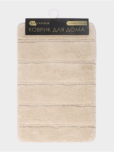 Коврик Savanna, 40×60 см, ворс 2 см, микрофибра, бежевый