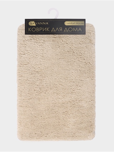 Коврик Savanna, 40×60 см, ворс 2 см, микрофибра, бежевый