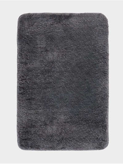 Коврик Savanna, 40×60 см, ворс 2 см, микрофибра, тёмно-серый