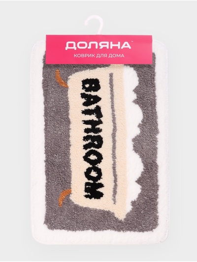 Коврик Доляна Bathroom, 40×60 см, микрофибра, серый